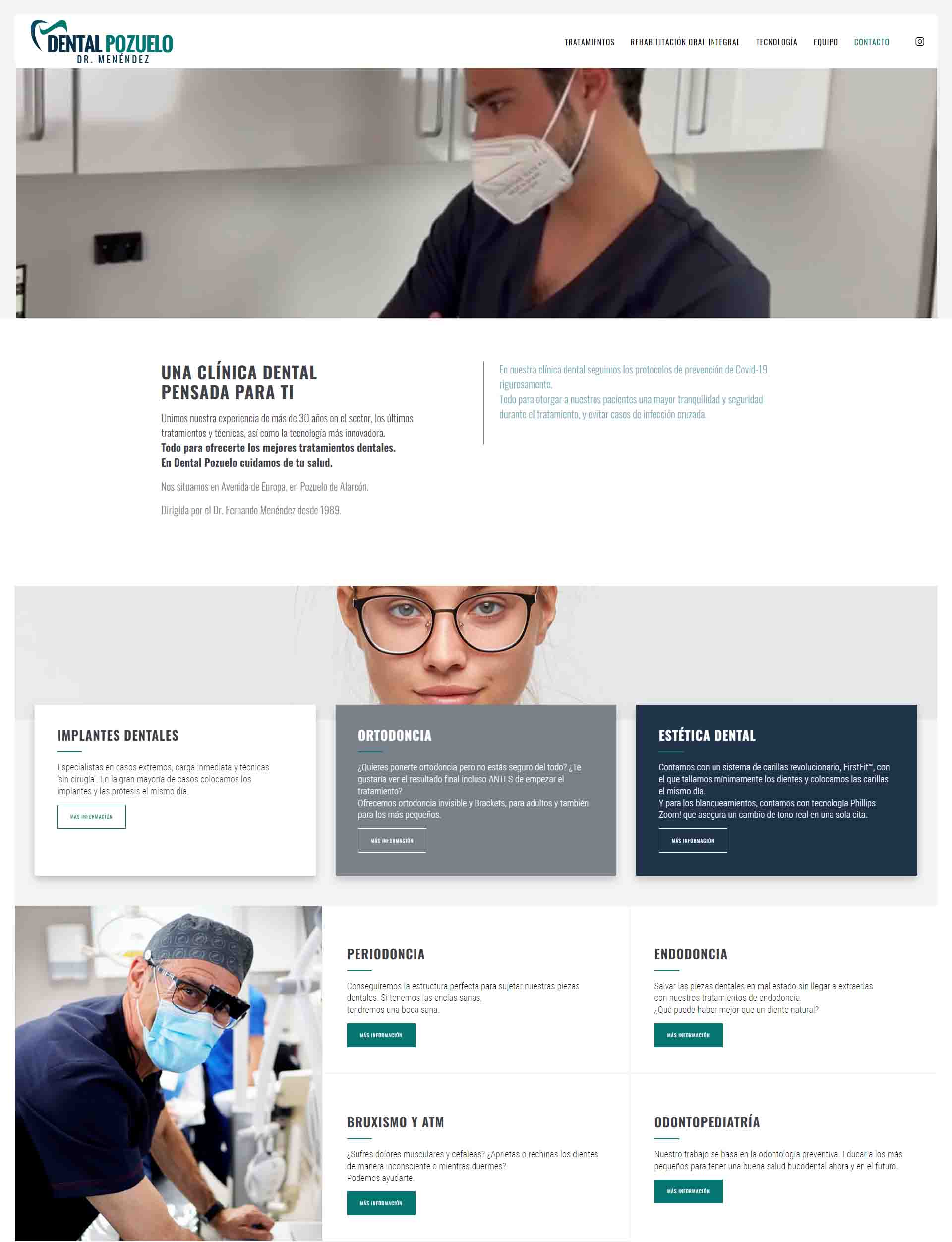 PRISMADENT. Clínica Dental Pozuelo nuestro último trabajo como Agencia de Diseño Web en Asturias